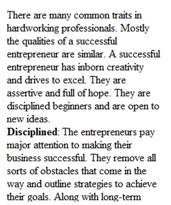 Final Project Milestone 2: Characteristics of an Entrepreneur
